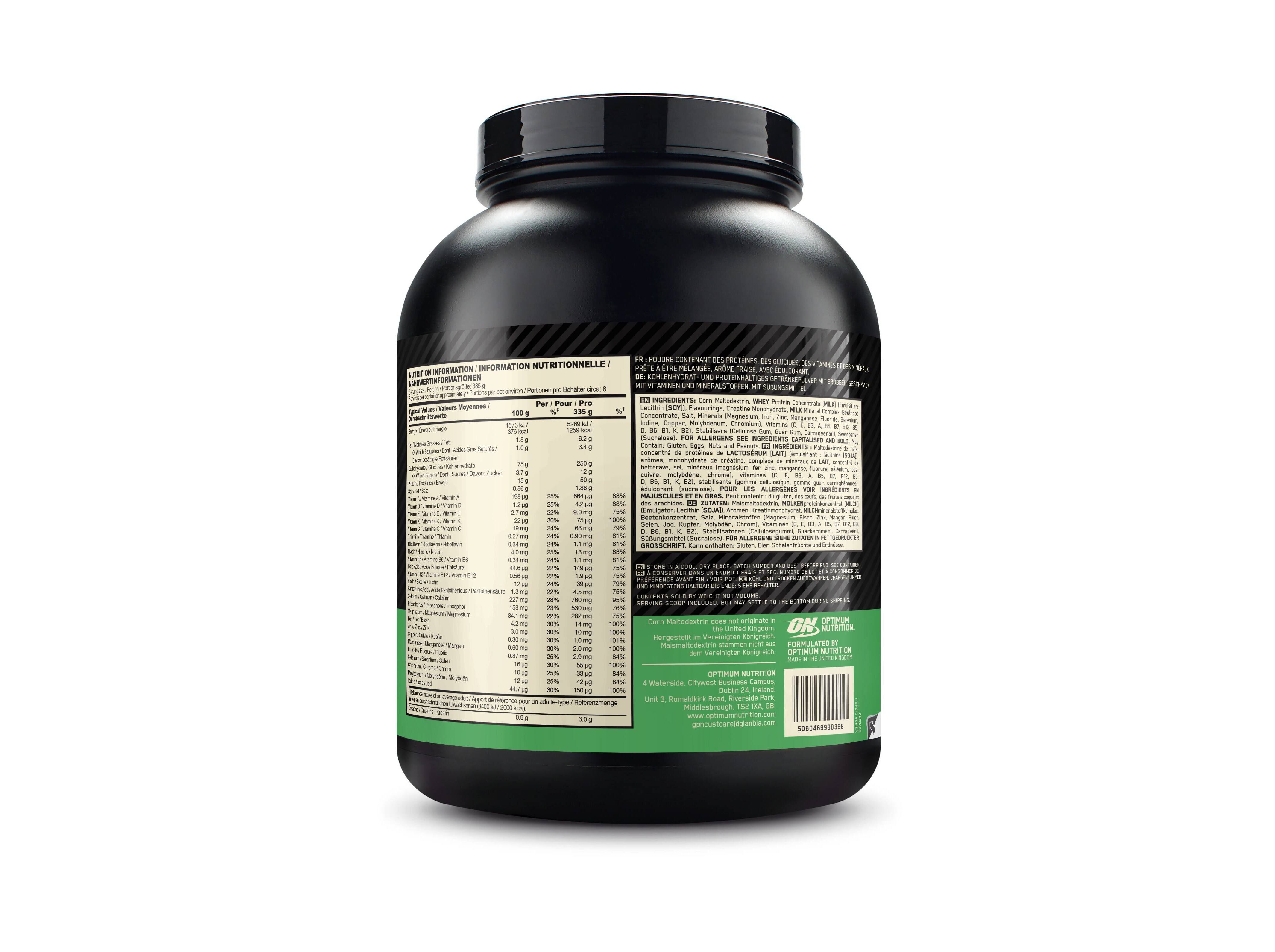 MASS GAINER OPTIM NUT MORANGO 2730G image number 2