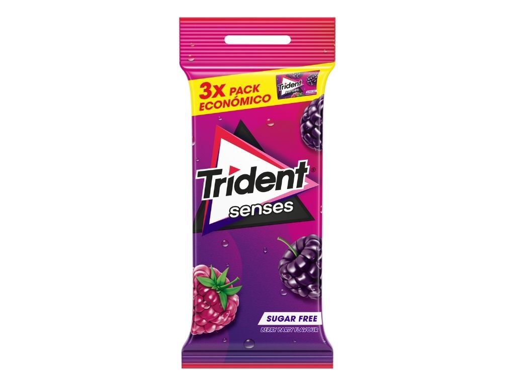 PASTILHAS TRIDENT EL&Aacute;STICAS SENSES BERRY 69G image number 0