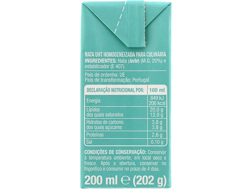 NATA AUCHAN UHT CULIN&Aacute;RIA 200ML image number 1