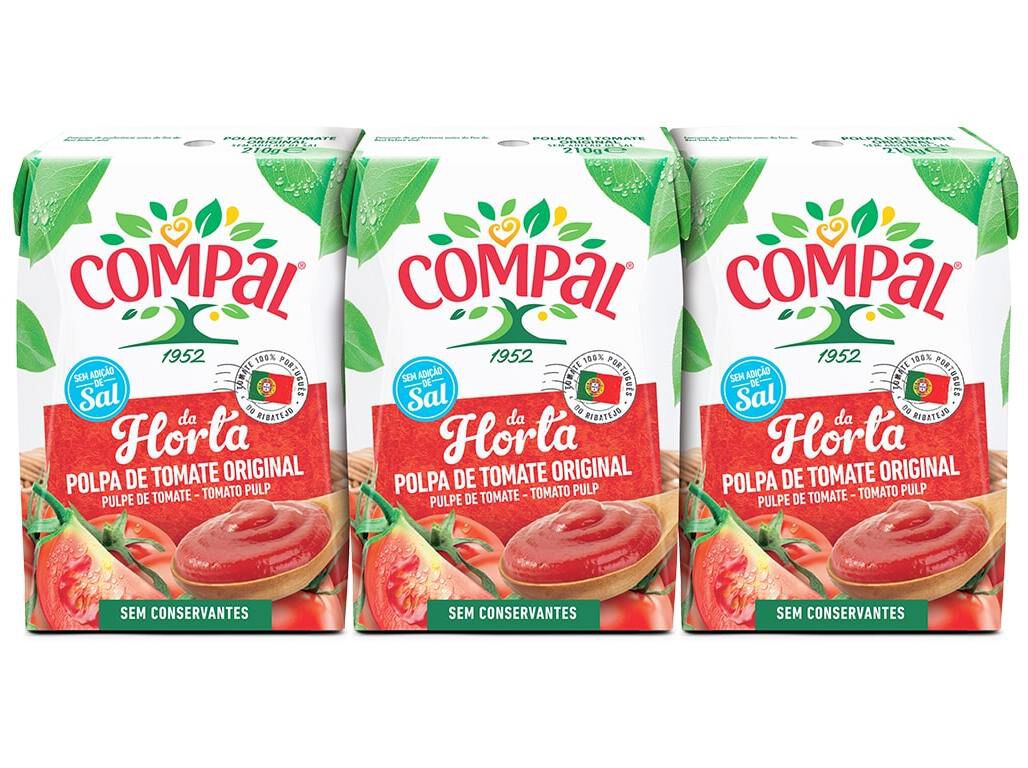 POLPA COMPAL DA HORTA TOMATE 3X210ML