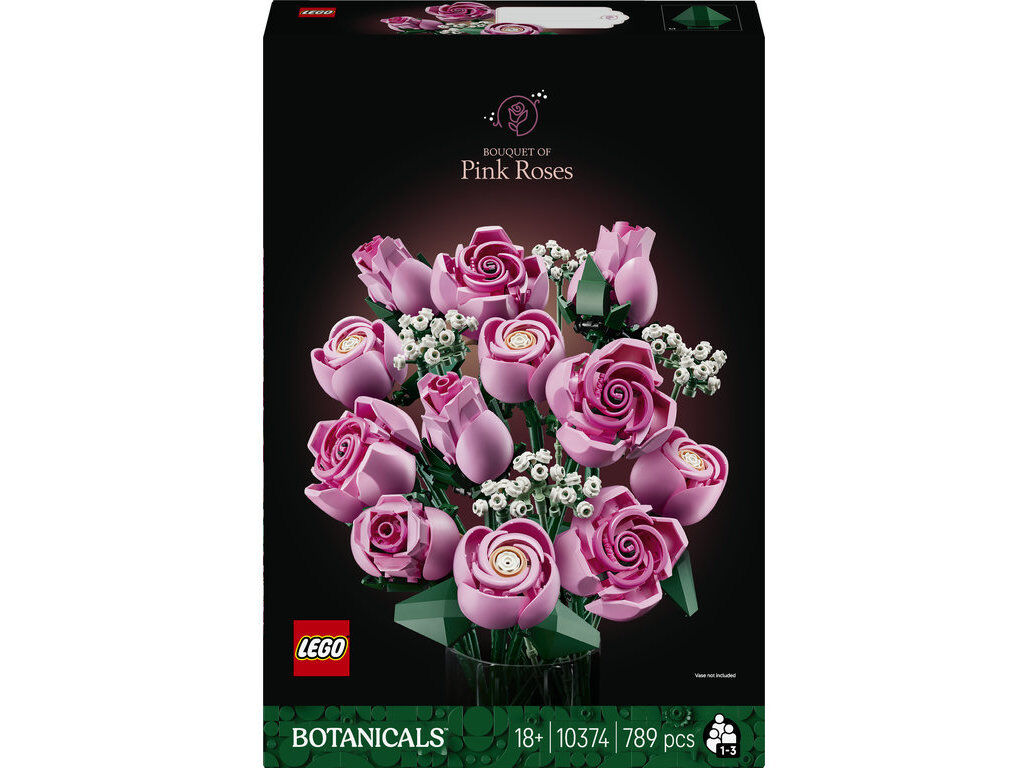BUQU&Ecirc; DE ROSAS COR DE ROSA LEGO BOTANICALS 10374