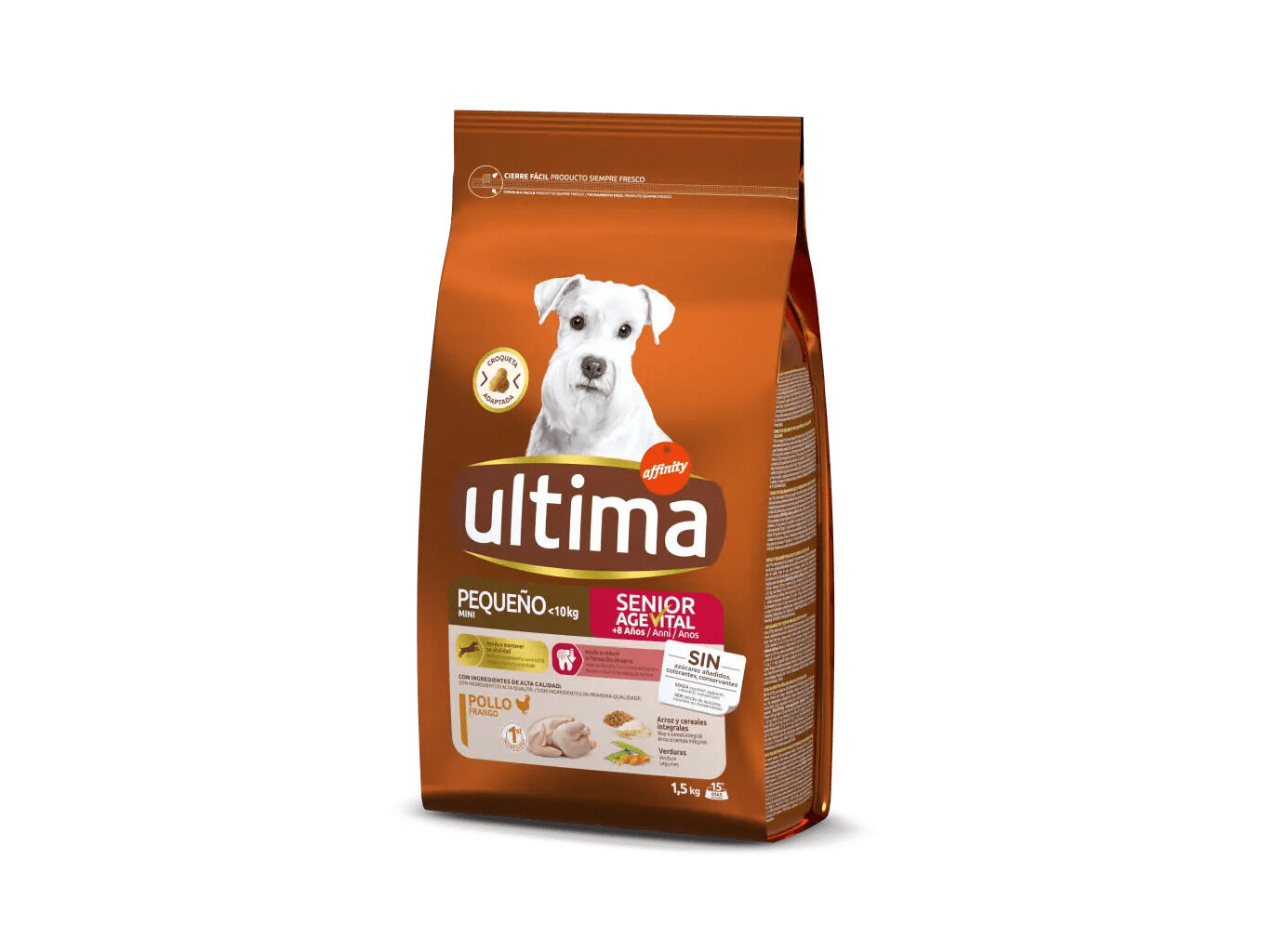 RA&Ccedil;&Atilde;O PARA C&Atilde;O ULTIMA MINI S&Eacute;NIOR COM FRANGO 1.5KG