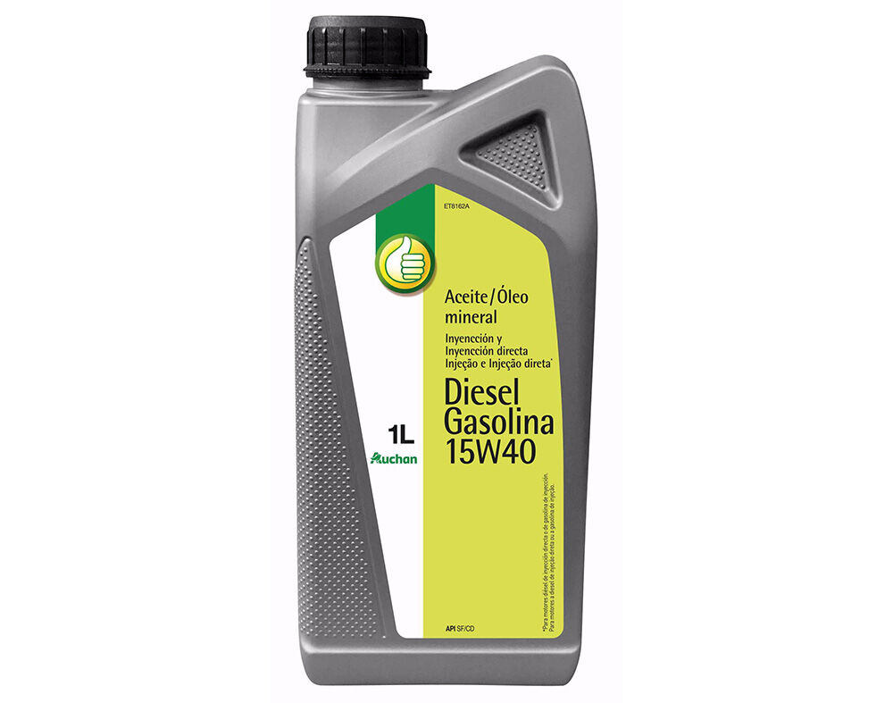 &Oacute;LEO DE MOTOR AUCHAN ESSENCIAL 15W40 GASOLINA / DIESEL 1L