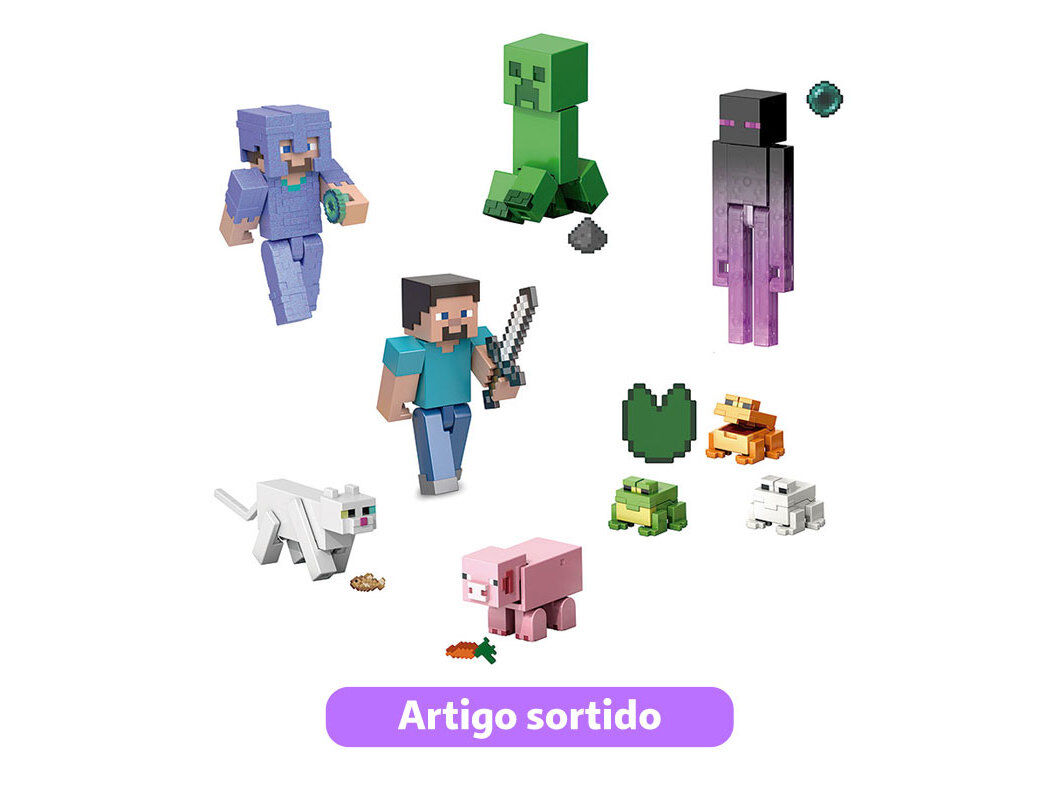 FIGURAS CRAFT-A-BLOCK MINECRAFT MODELOS SORTIDOS image number 0
