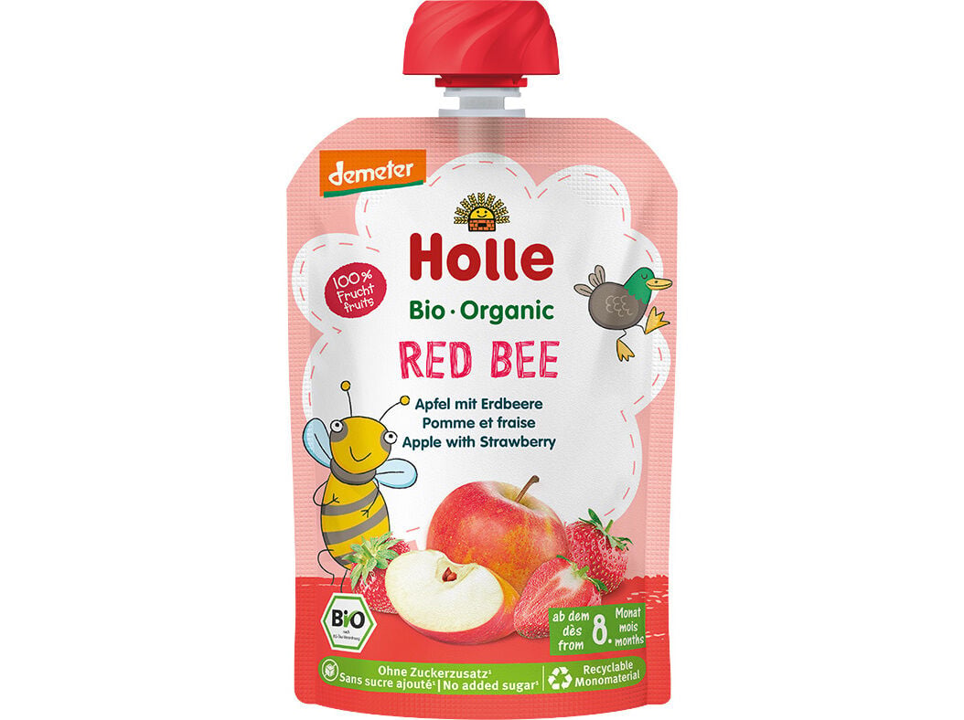SAQUETA BIO HOLLE MA&Ccedil;&Atilde; E MORANGO 8M+ 100G image number 0