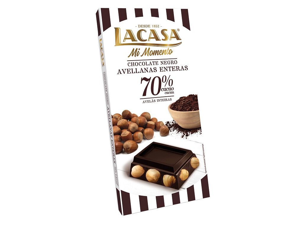 TABLETE LACASA AVEL&Acirc;S INTEIRAS 70% CACAU 200G image number 1