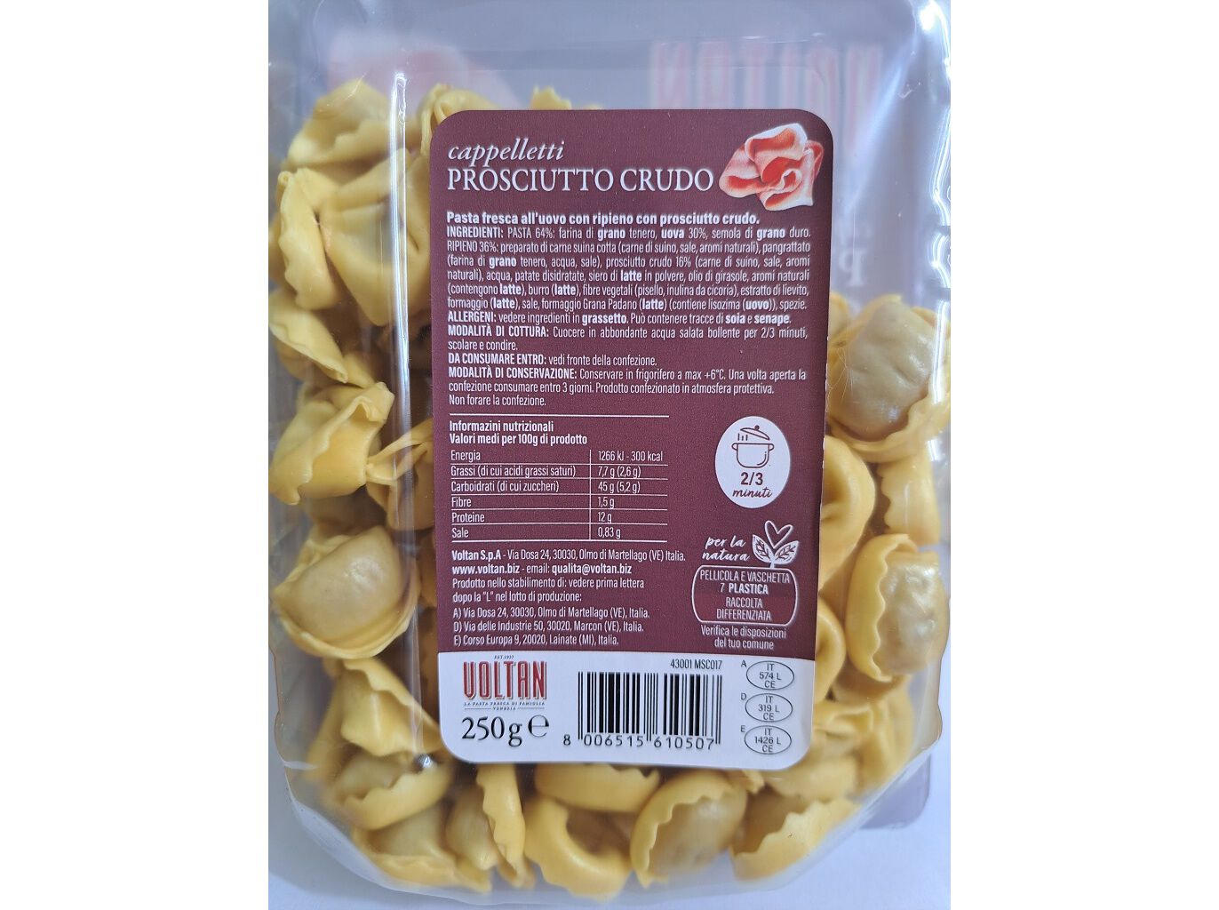 CAPPELLETTI VOLTAN PRESUNTO 250G image number 1
