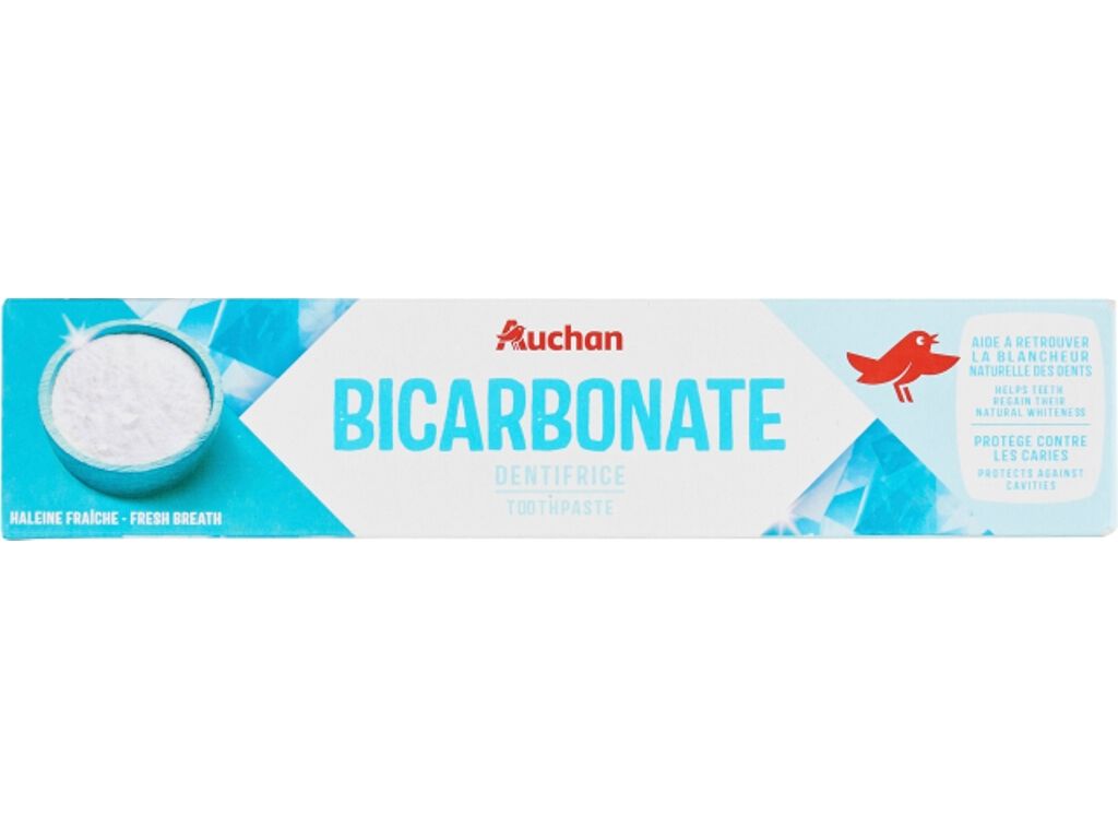 PASTA DENT&Iacute;FRICA AUCHAN COM BICARBONATO DE S&Oacute;DIO 75 ML image number 0