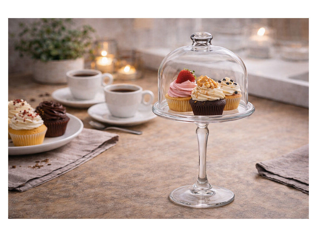 PRATO PARA BOLO PASABAHCE COM P&Eacute; 20CM image number 1