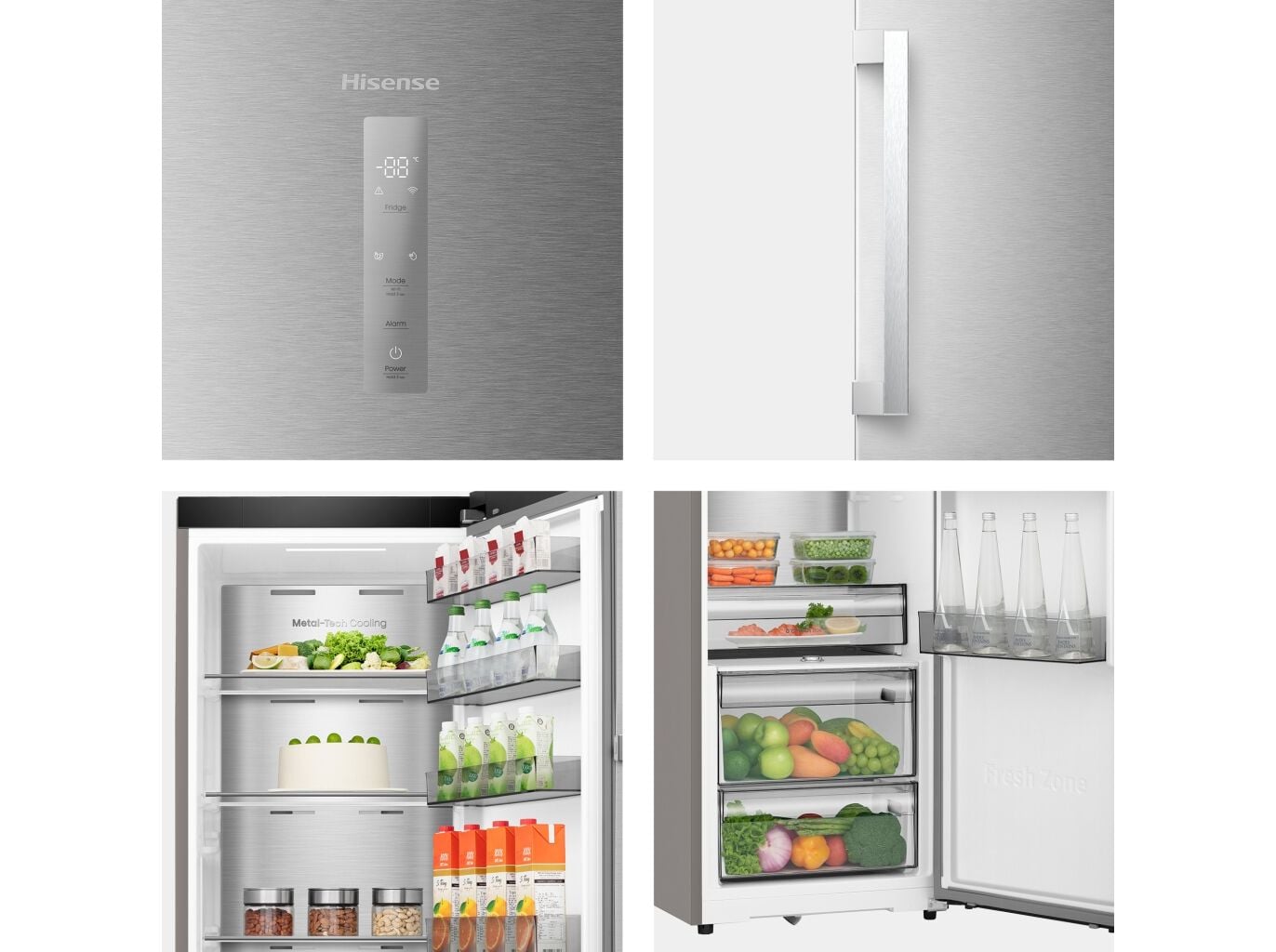 FRIGOR&Iacute;FICO HISENSE KITCHEN FIT RL3K370SAIE1 (NO FROST E 185.6CM 372L INOX) image number 5