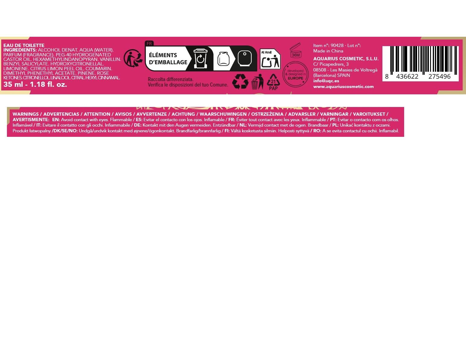 EDT AQC FRAGRANCES SILKY MOON 30 ML image number 2