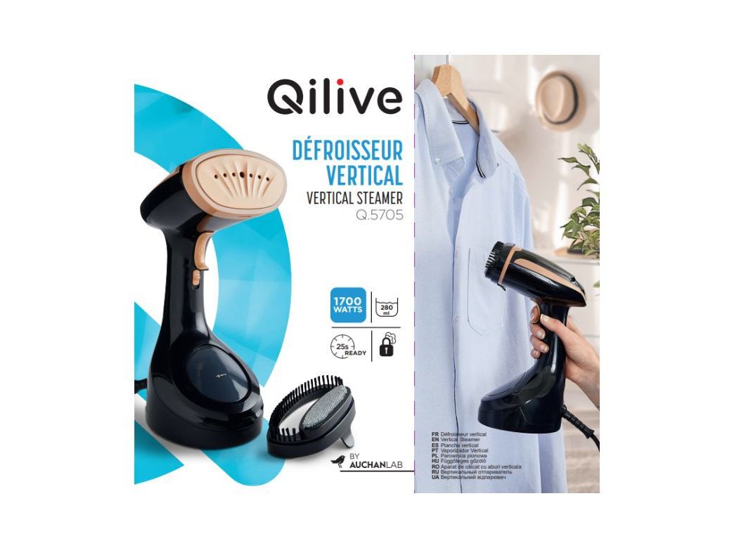 ESCOVA DE ENGOMAR A VAPOR QILIVE Q.5705 image number 2