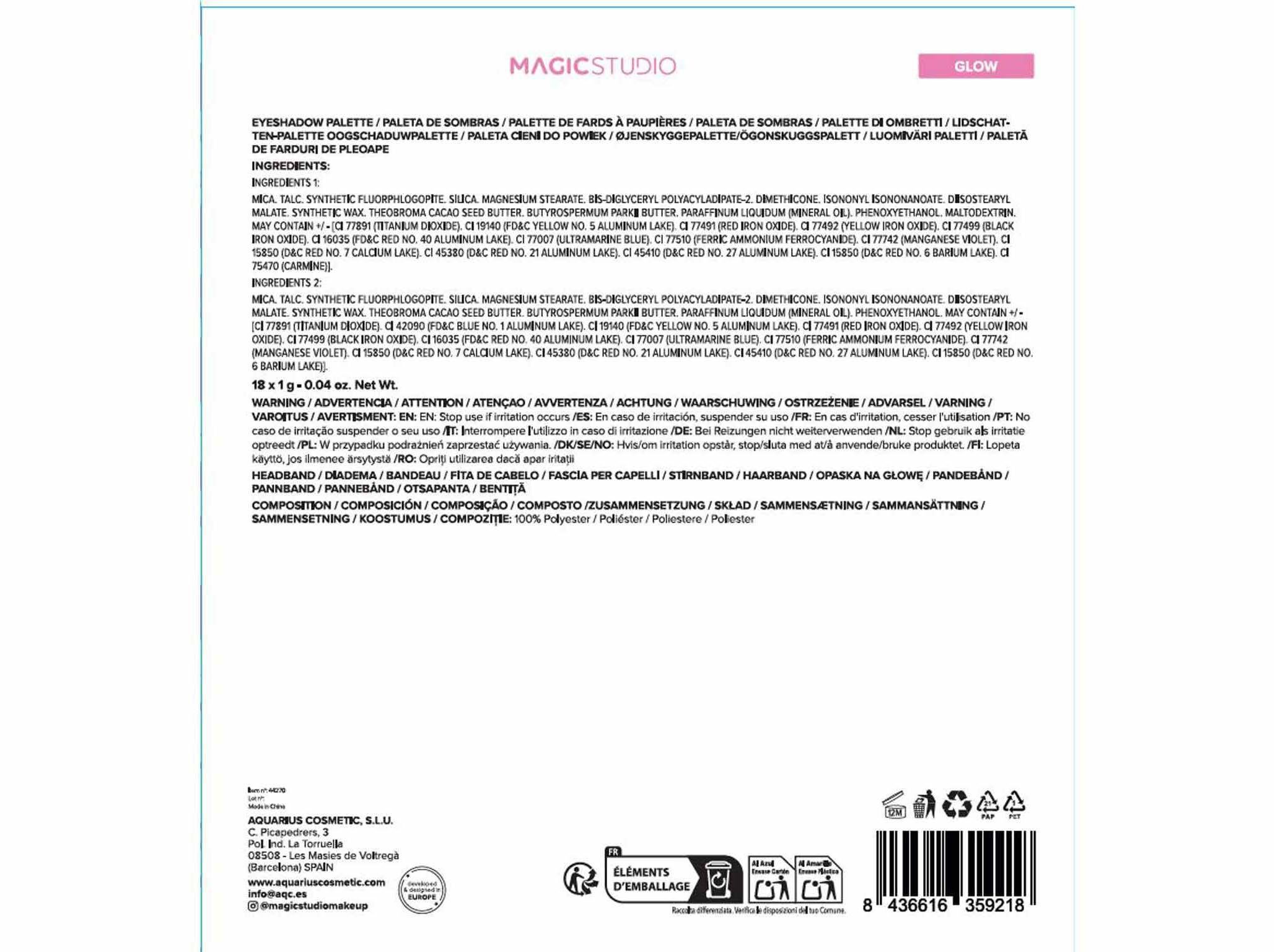 PALETE SOMBRAS MAGIC STUDIO GLOW PRETTY image number 1