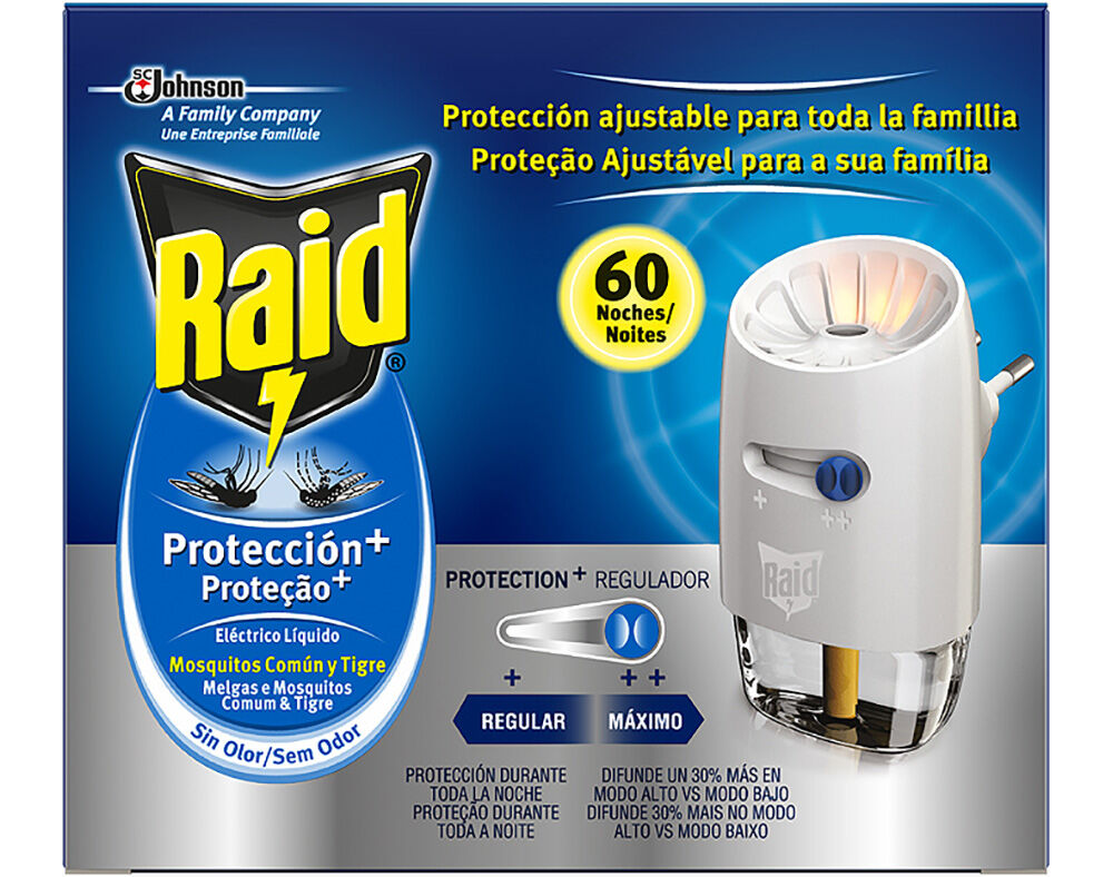 INSECTICIDA RAID EL&Eacute;CTRICO APARELHO PROTE&Ccedil;&Atilde;O 60 NOITES 36.2ML image number 0