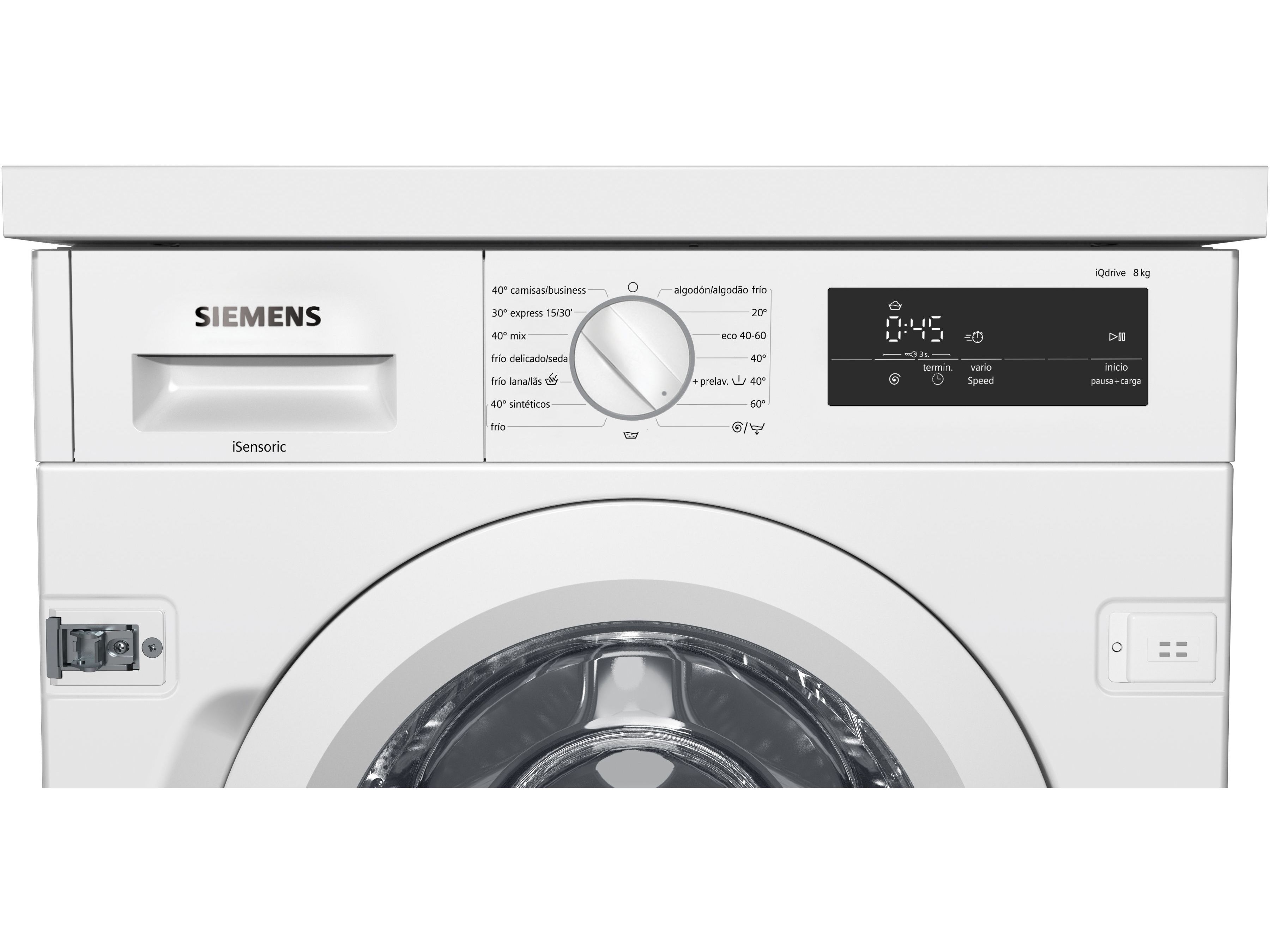 MAQUINA DE LAVAR ROUPA ENCASTRE SIEMENS WI12W327ES BRANCO 8KG C 1200RPM image number 3