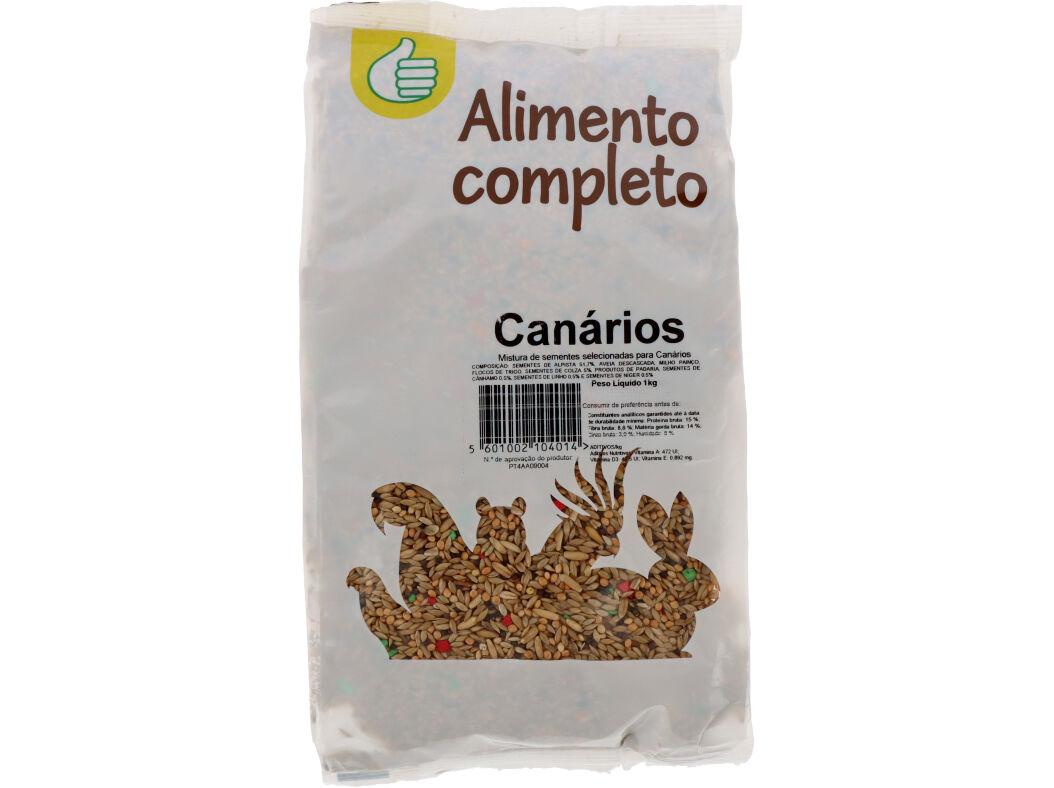 COMIDA PARA CAN&Aacute;RIOS POLEGAR MISTURA DE SEMENTES 1KG
