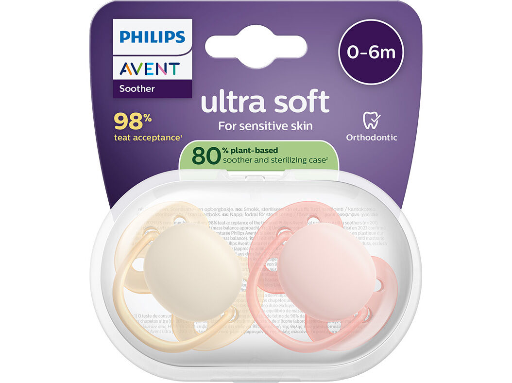 CHUPETA AVENT ULTRA SOFT 0-6MLISA COR/AM 2UN image number 0