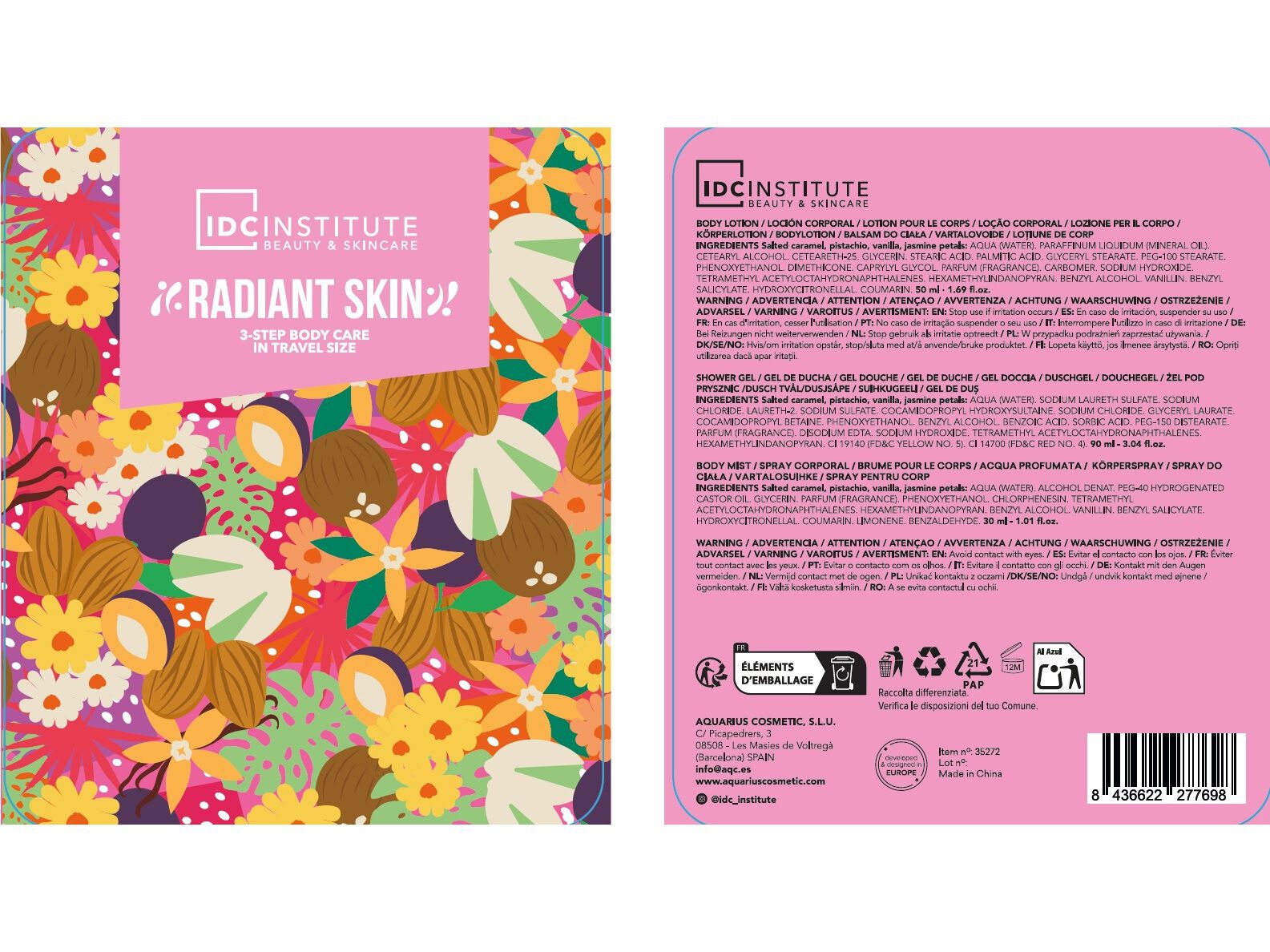 CONJUNTO IDC INSTITUTE RADIANT SKIN TRAVEL TRIO image number 1