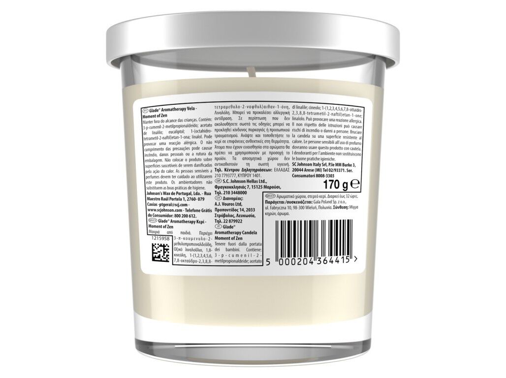 VELA GLADE AROMATHERAPY ZEN LAVANDA 170G image number 1