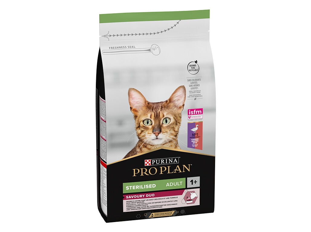 RA&Ccedil;&Atilde;O GATO PRO PLAN ESTERILIZADO PATO/FIGADO 1.5KG image number 1