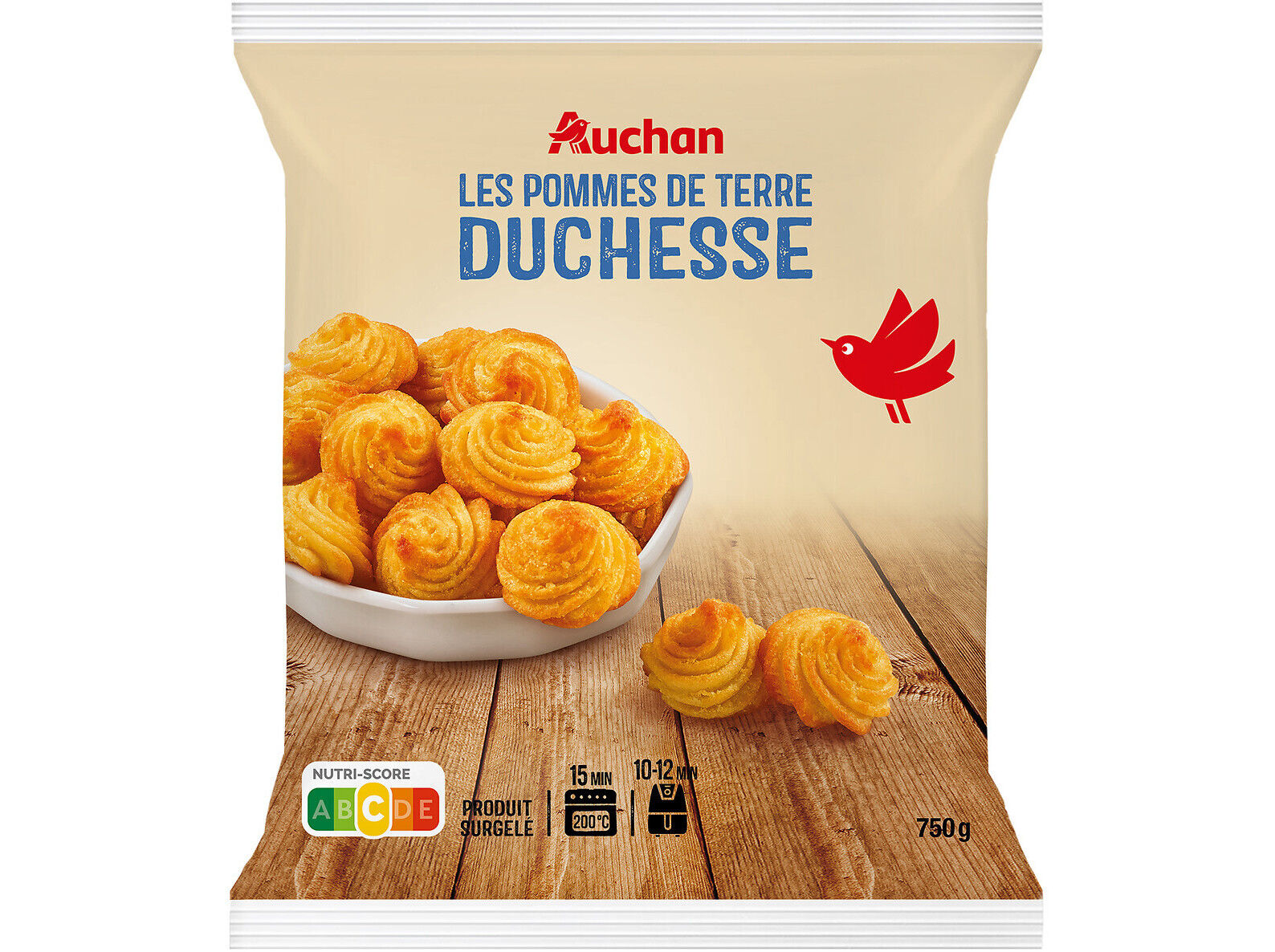 BATATAS AUCHAN DUCHESSE PARA FORNO E AIRFRYER 750G image number 0