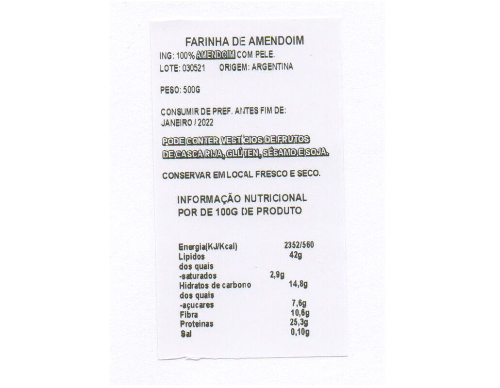FARINHA JFF AMENDOIM 500G image number 1