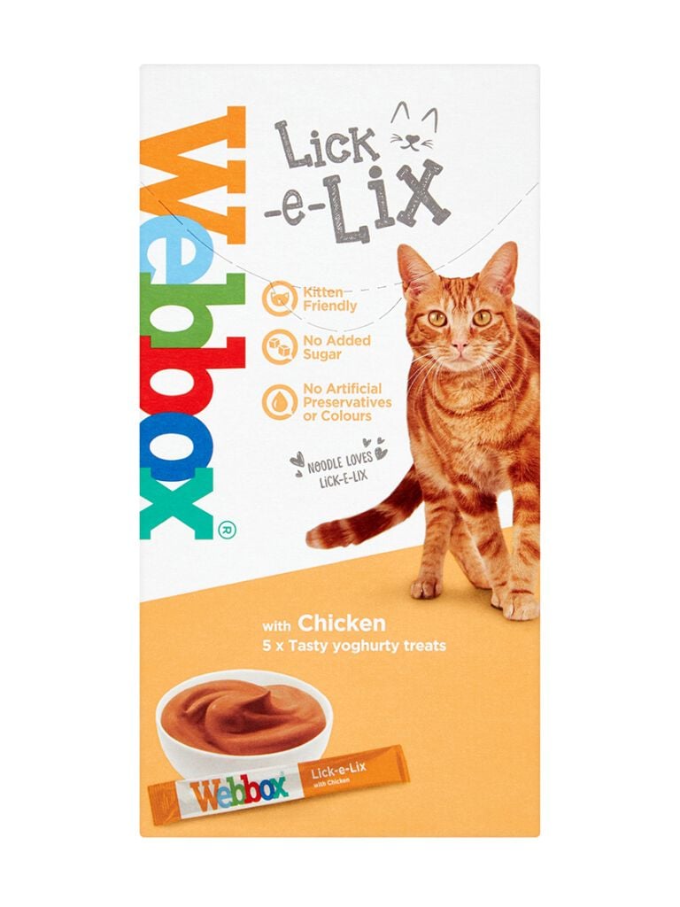SNACKS PARA GATO WEBBOX LICK-E-LIX COM FRANGO 5X15G image number 1