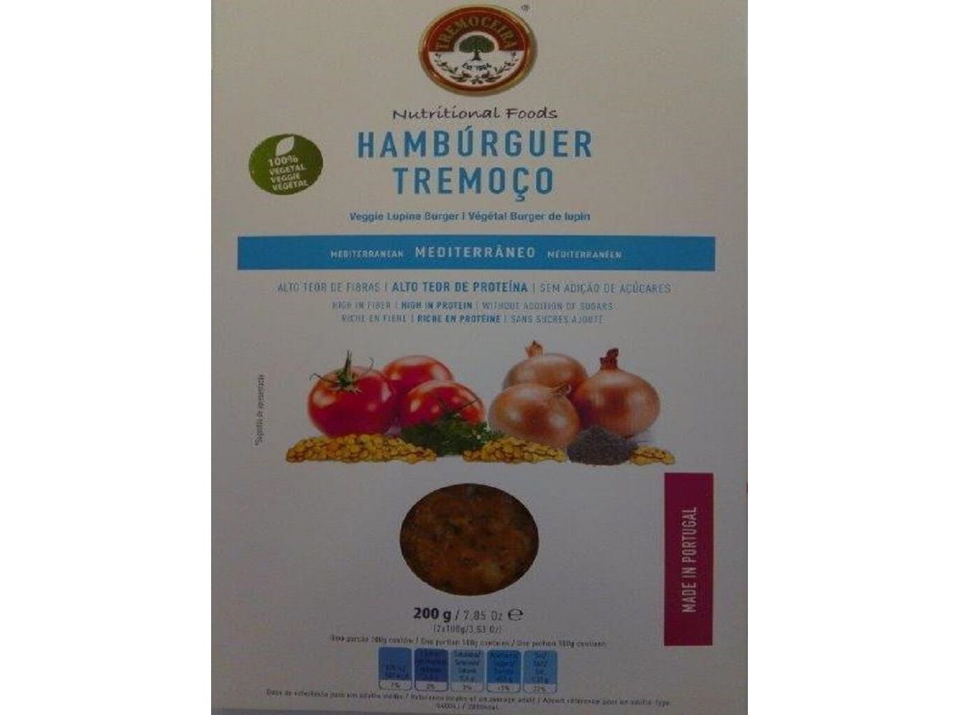 HAMBURGUER TREMOCEIRA TREMO&Ccedil;O MEDITERR&Acirc;NEO 200G image number 0