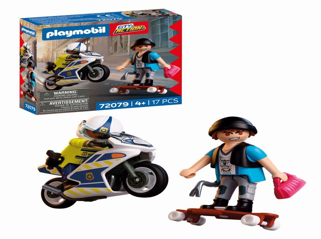 PERSEGUI&Ccedil;&Atilde;O DE MOTOS PLAYMOBIL 72079 image number 1
