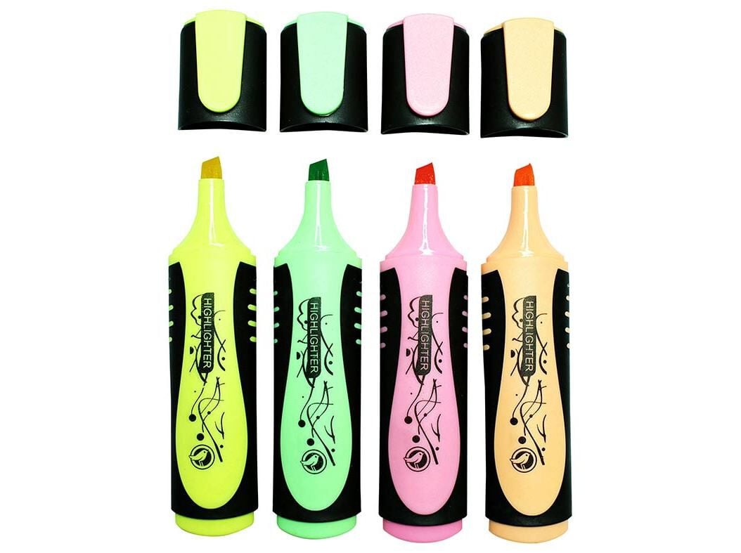 CONJUNTO DE 4 SUBLINHADORES AUCHAN CORES PASTEL image number 2