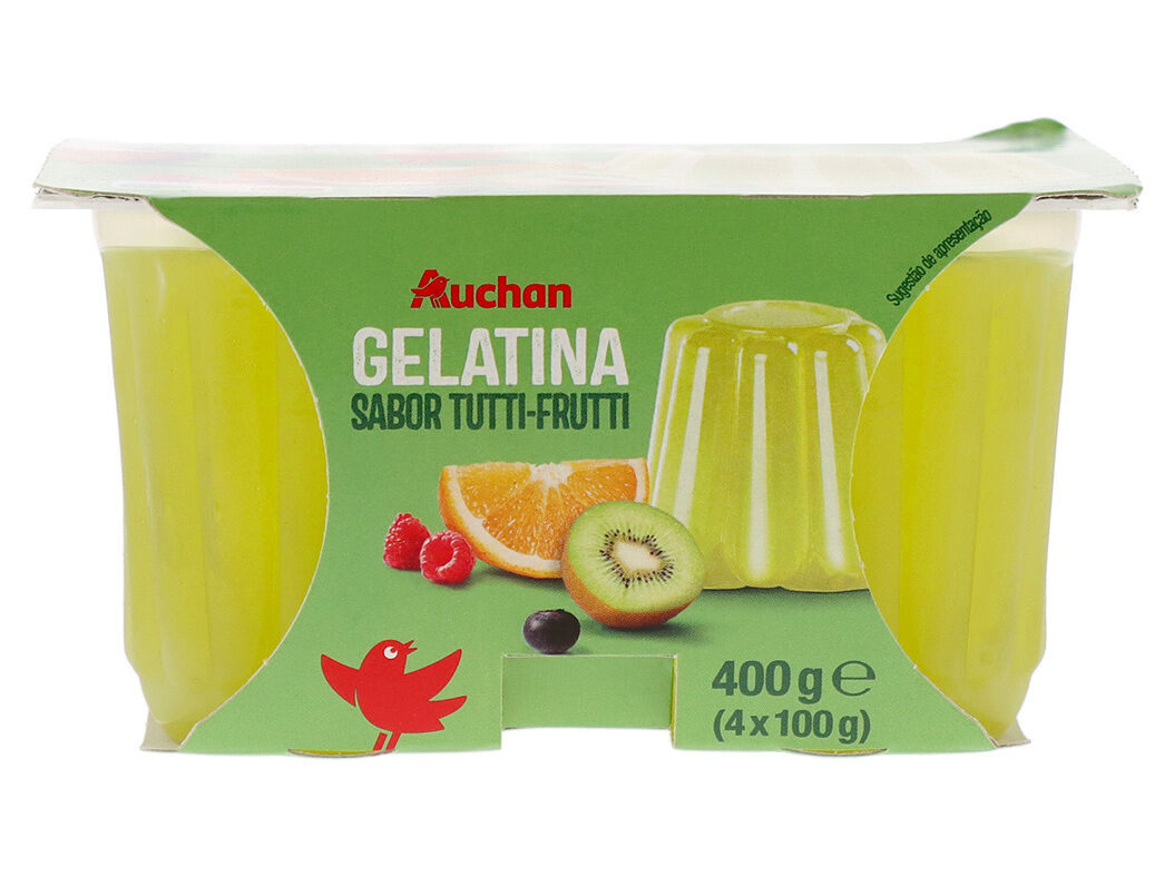 GELATINA AUCHAN TUTTI FRUTTI 4X100G image number 3