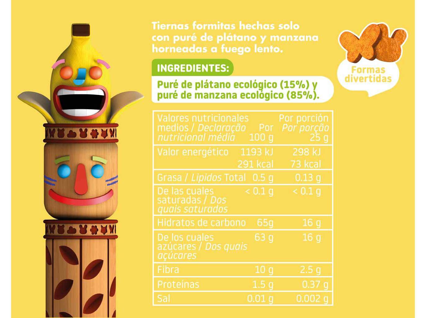SNACK FRUTA SMILEAT MA&Ccedil;&Atilde; E BANANA BIO 25G image number 1