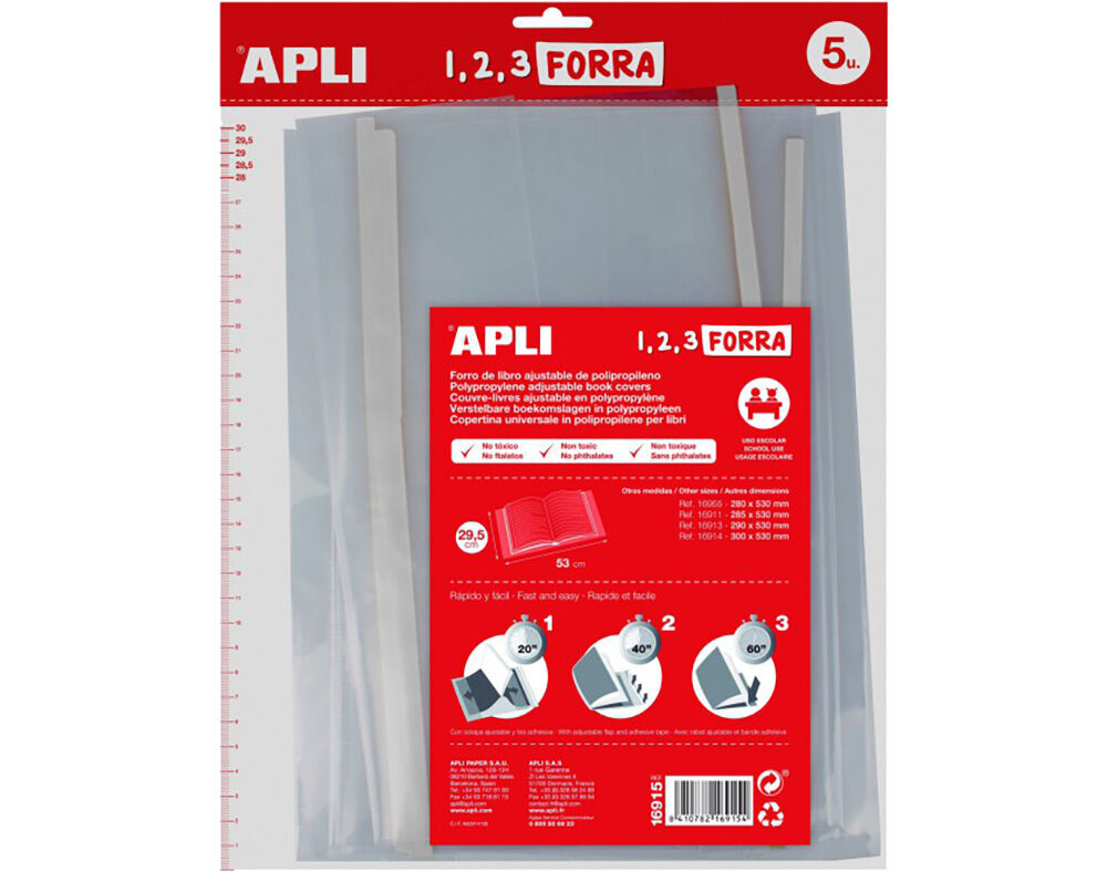 FORRA DE LIVROS APLI AJUST&Aacute;VEL 5 UN 29.5CM
