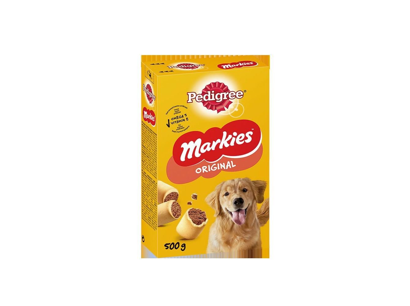 SNACKS PARA C&Atilde;O MARKIES PEDIGREE BISCOITOS 500G image number 0