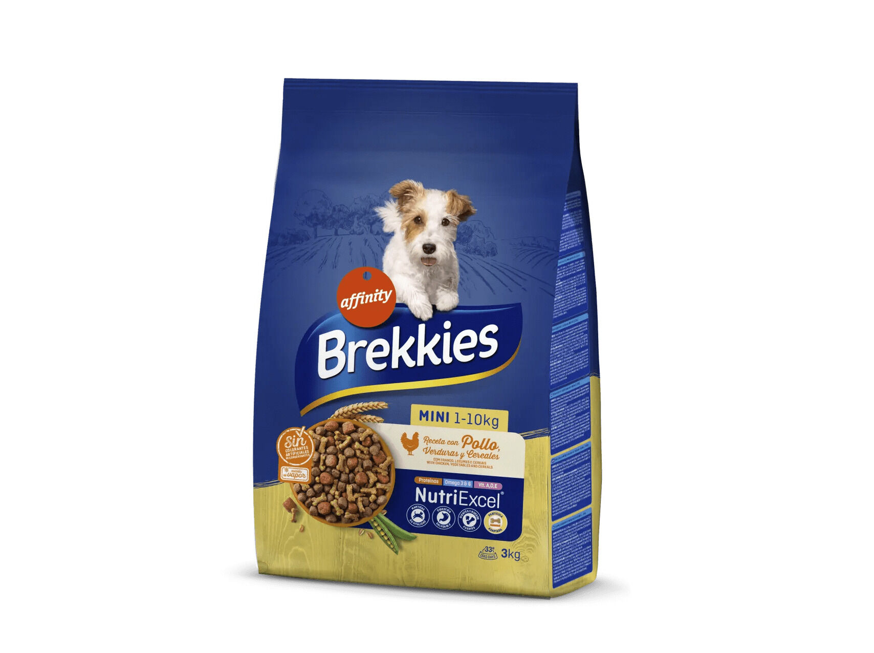 RA&Ccedil;&Atilde;O PARA C&Atilde;O BREKKIES MINI ADULTO COM FRANGO 3KG
