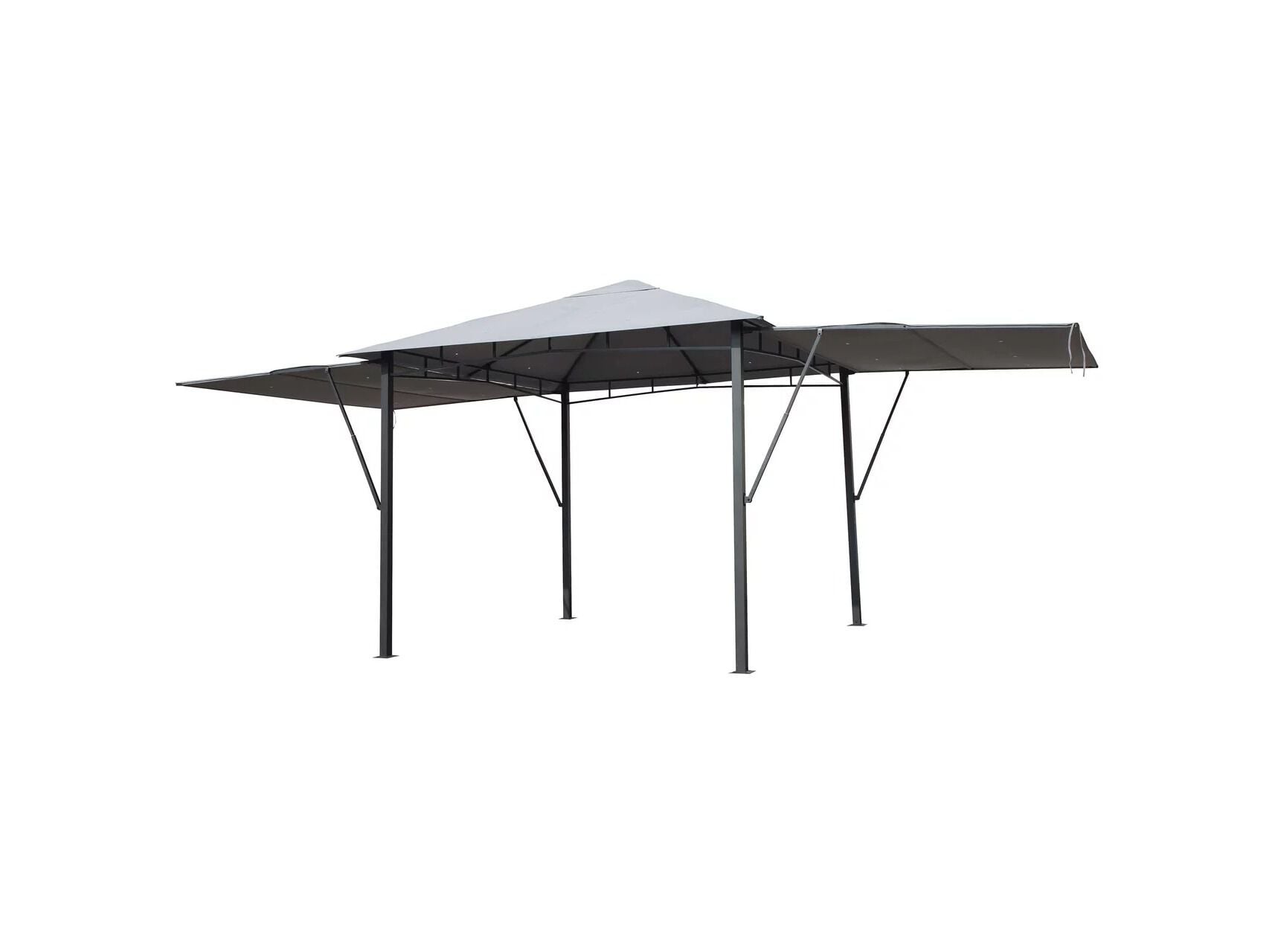 TOLDO DE JARDIM BORA BORA CINZENTO EXTENSIVEL 3/4.40X3M