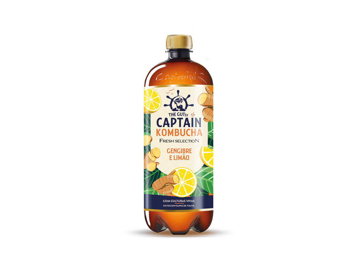 KOMBUCHA THE GUTSY CAPTAIN GENGIBRE LIM&Atilde;O BIO 1L (SDR) image number 1