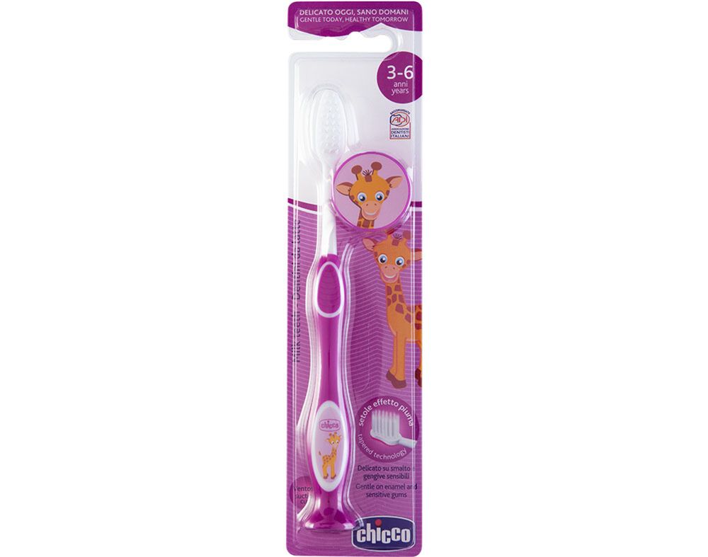 ESCOVA CHICCO DENTES ROSA 3-6 ANOS image number 0