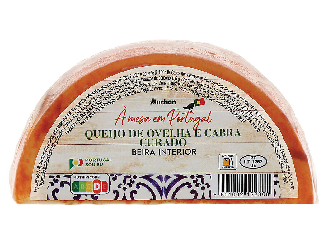 QUEIJO MISTURA AUCHAN &Agrave; MESA EM PORTUGAL OVELHA E CABRA CURADO UN image number 0
