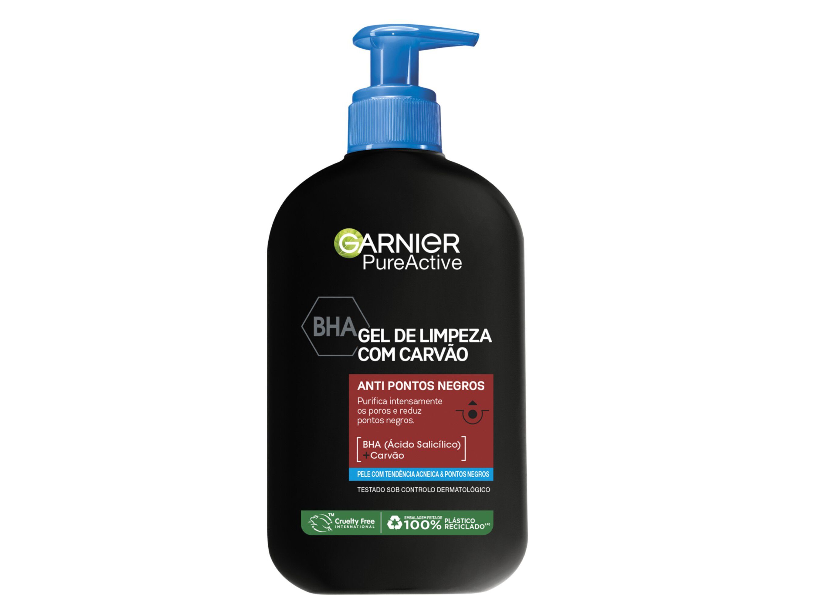 GEL LIMPEZA GARNIER PURE ACTIVE CARV&Atilde;O 250ML image number 1