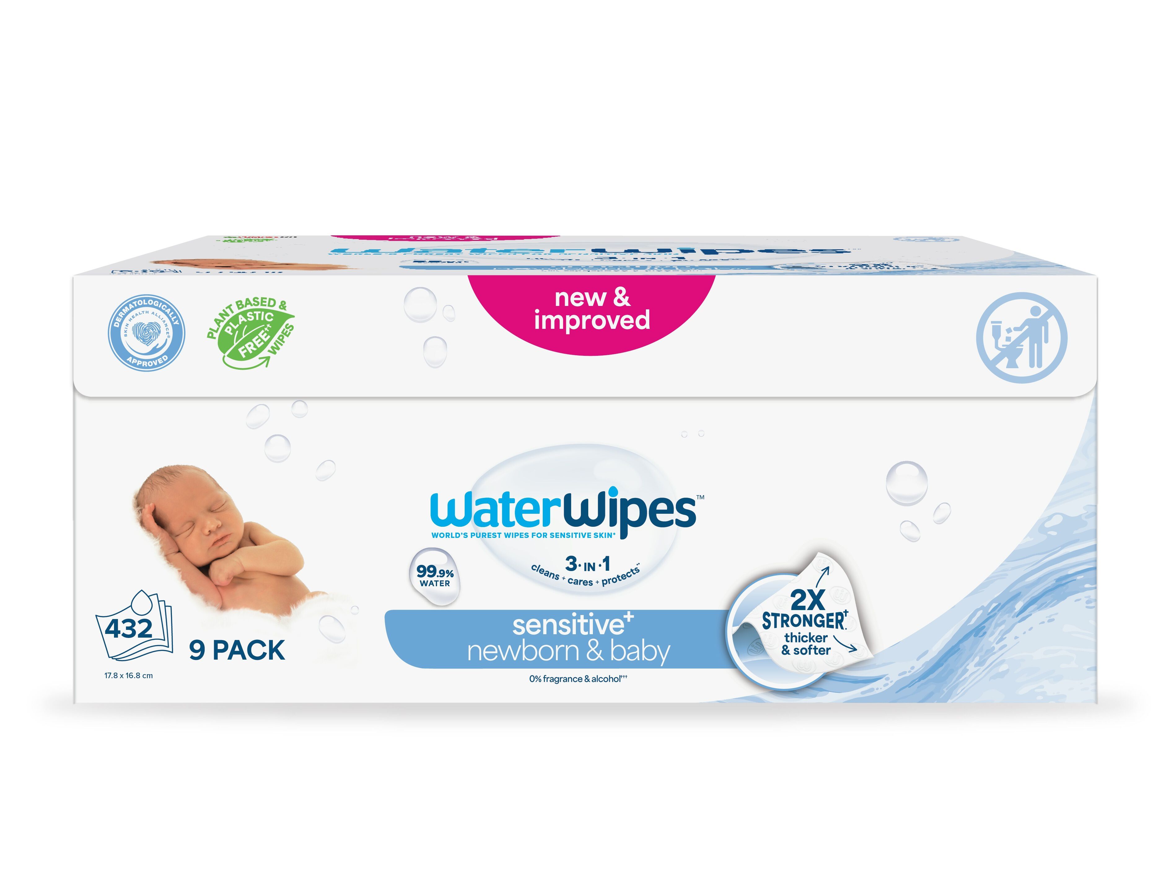 TOALHITAS WATERWIPES BIODEGRAD&Aacute;VEIS 9X48UN