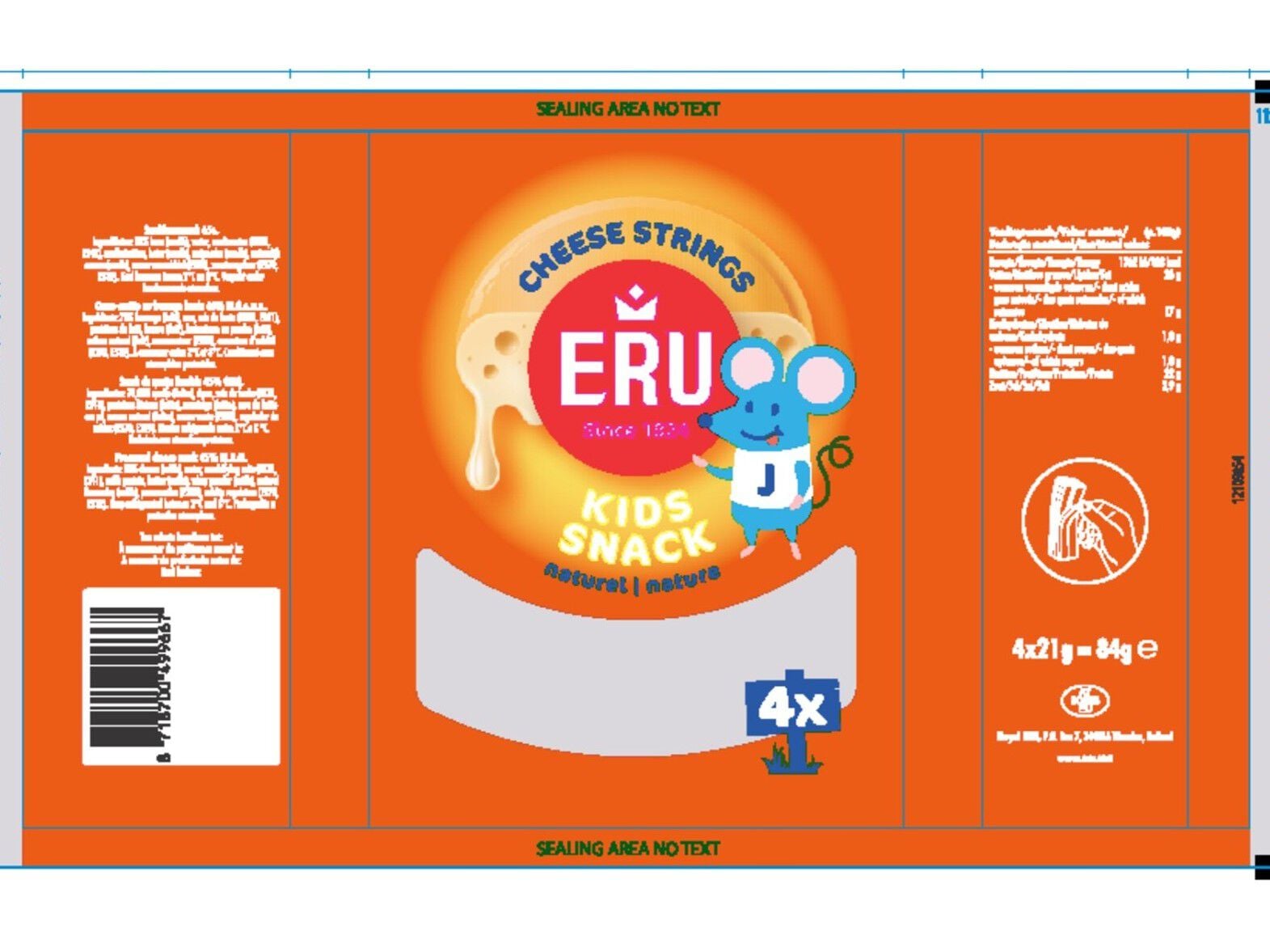 QUEIJO ERU CHEESE STRINGS 84G image number 1