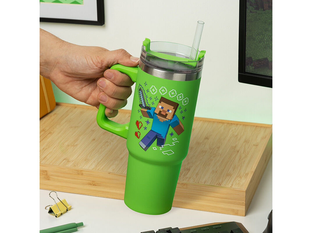 COPO VIAGEM MINECRAFT VERDE image number 1