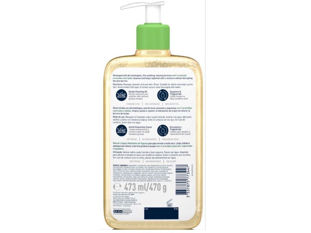 OLEO ESPUMA CERAVE LIMPEZA HIDRATANTE 473 ML image number 1