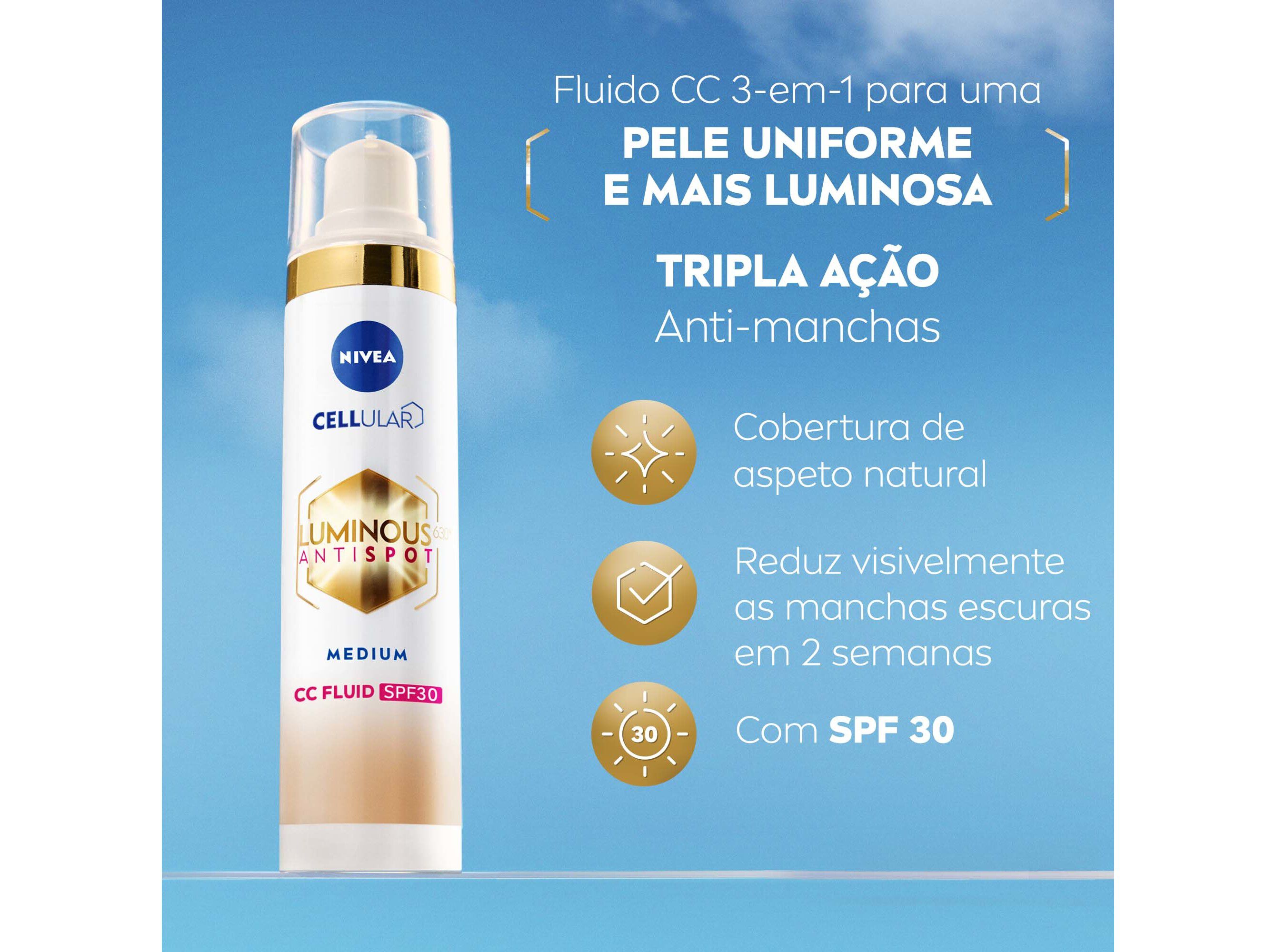 CREME ROSTO NIVEA CELLULAR LUMINOUS CC SPF30 40ML image number 1