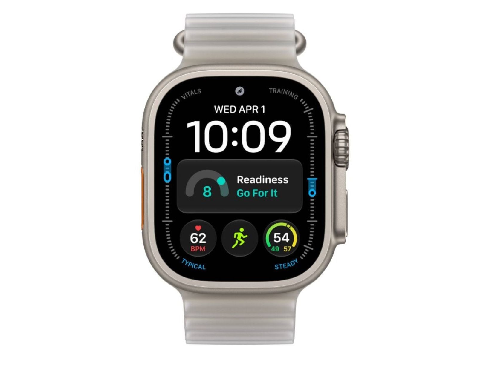 APPLE WATCH ULTRA 4 49MM GPS + CELLULAR NATURAL TITANIUM CASE COM BAND TRANSLUCENT GREY OCEAN image number 1