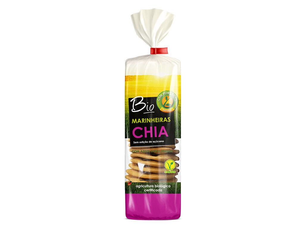 BOLACHA CEM PORCENTO MARINHEIRAS CHIA BIO 200G