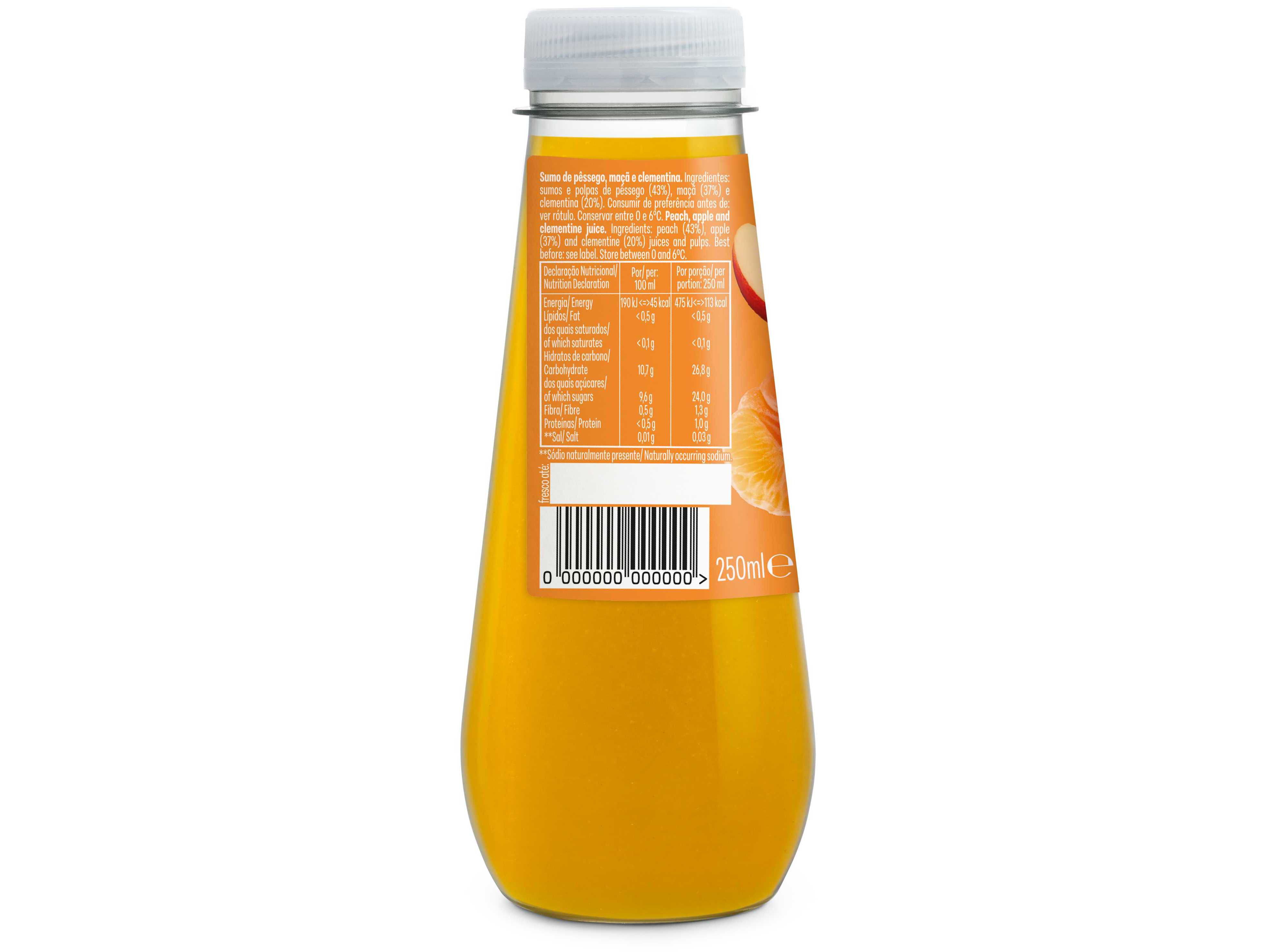 SUMO COMPAL FRESCO P&Ecirc;SSEGO E CLEMENTINA 0.25L image number 1