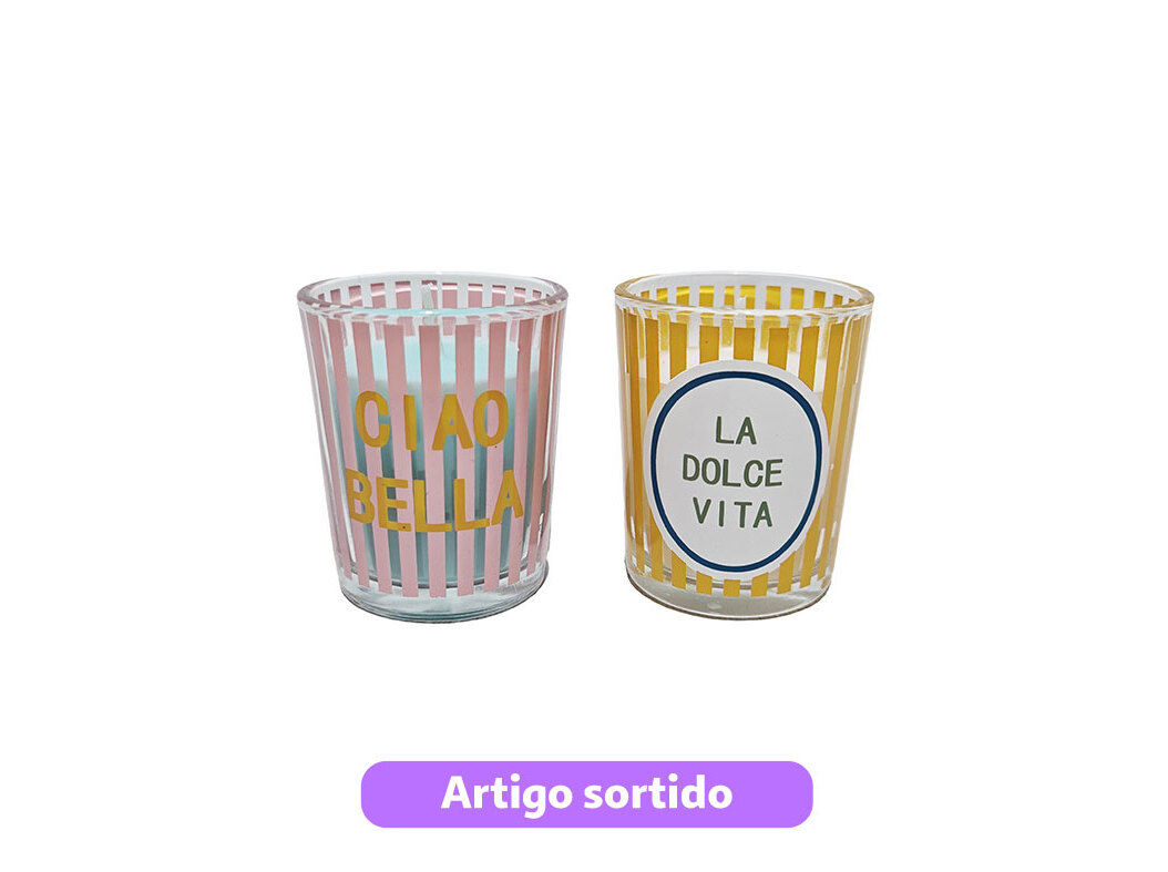 VELA PERFUMADA COM COPO ACTUEL CITRONELA &Oslash;5.6X6.6CM MODELOS SORTIDOS