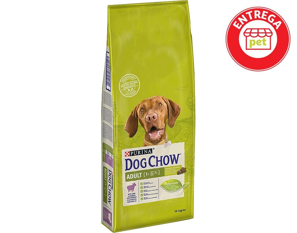 RA&Ccedil;&Atilde;O PARA C&Atilde;O ADULTO DOG CHOW COM BORREGO 14KG image number 1